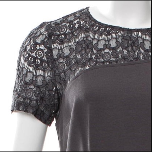 🤎Barneys Gray Lace and Knit Dress - Picture 3 of 4